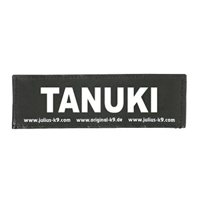 Image of Interchangeable Patches, 1 pair, TANUKI, Size: Small, Black