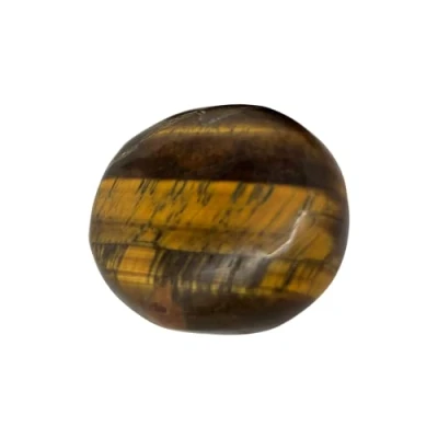 Image of VIE Naturals Palm Stone, Oval, Tiger Eye, 5 7cm