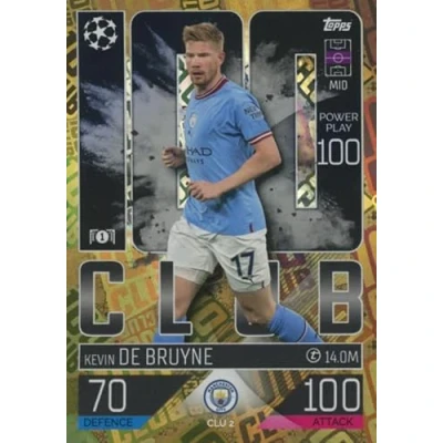 Image of Topps Match Attax Extra 2022/23 Kevin DE BRUYNE 100 Club Card