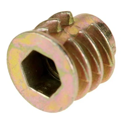 Image of 50pcs M4x8mm Zinc Alloy Furniture Screw in Nuts M4 8mm Hex Inserts Drive Head Nut Threaded for Wood Insert Interface Screws