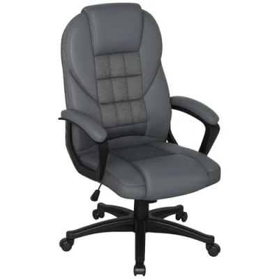 Image of Executive Office Chair with High Back, Computer Chair, Charcoal Grey Homcom