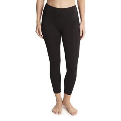 Image of Jockey Women&#039;s Cotton Stretch Basic 7/8 Leggings, Deep Black, M