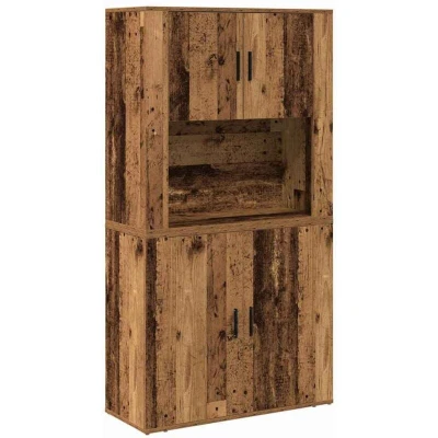 Image of vidaXL Highboard Old Wood 80x33x150 cm Engineered
