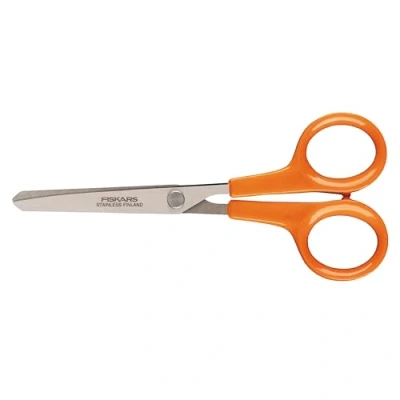 Image of Fiskars Hobby Scissors, Length: 13 cm, For Right and Left handed Users, Stainless Steel Blade/Plastic Handles, Orange, Classic, 1005154