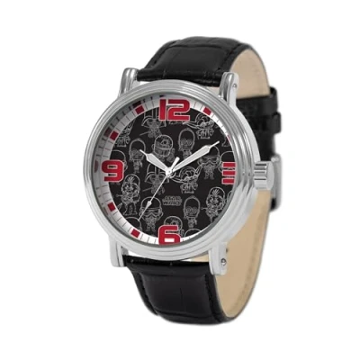 Image of STAR WARS Adult Watch, Vintage Analog Quartz Black, Leather