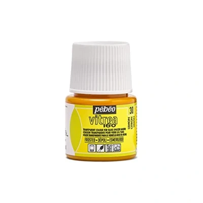 Image of Pebeo Transparent Glass Paint Vitrea 160C Lemon 45 ML