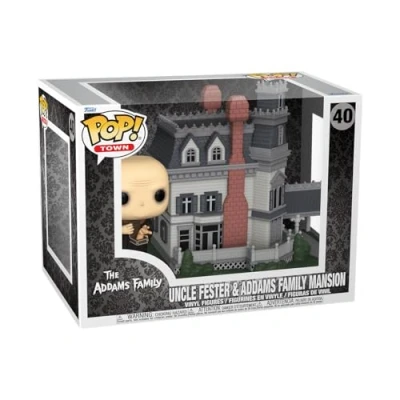 Image of Funko Pop! Town: AFC Addams Home With Uncle Fester Family Classic TV Collectable Vinyl Figure Gift Idea Official Merchandise Toys for Kids &amp; Adults Fans