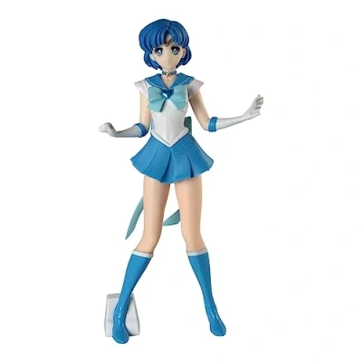 Image of Banpresto BP19171 Super Sailor Mercury Action Figure, (Ver.A), Pretty Guardian Moon Eternal The Movie Glitter &amp; Glamours, 23 cm, Multicolor
