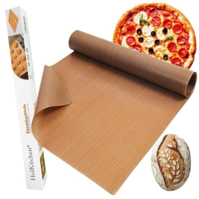 Image of Reusable Baking Paper Roll Permanent Premium Non Stick Heat Resistant, Cut to Size, Coated, Dishwasher Safe (Roll 220x40 cm)