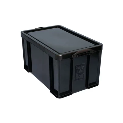 Image of Really Useful 64L Recycled Plastic Storage Box Black 64Black R