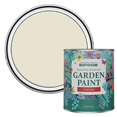 Image of Rust Oleum Beige Mould Resistant Garden Paint In Gloss Finish Oyster 750ml Fence Paint, Shed