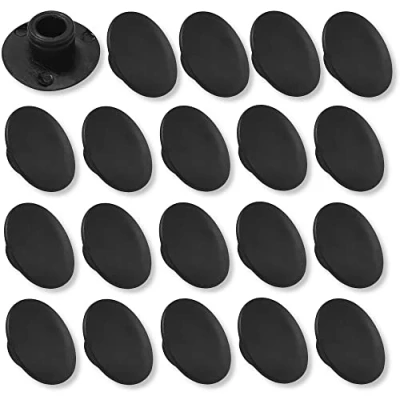 Image of cyclingcolors 20x Screw Cover Cap M6 Black Plastic Hexagon Allen Head Hole Socket Hex Protector Furniture Screws caps