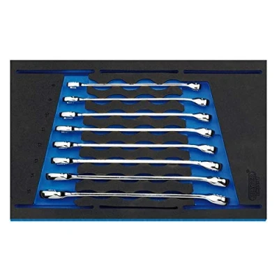 Image of Draper Combination Spanner Set in 1/4&quot; Drawer EVA Insert Tray (8 Piece)