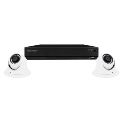 Image of ESP 4 Channel Full HD 4TB CCTV System, 2 White Dome Cameras