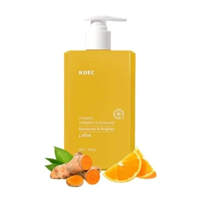Image of Turmeric &amp; Vitamin C Cream Face Body Lotion Firming, Brightening, and Moisturizing Skin Care (300ml)