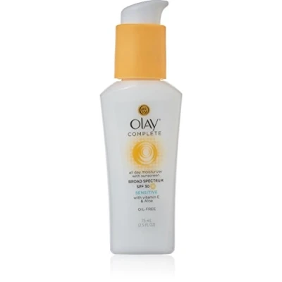 Image of Olay Complete Defense Daily UV Moisturizer SPF 30, Sensitive Skin 2.5 fl oz (75 ml)