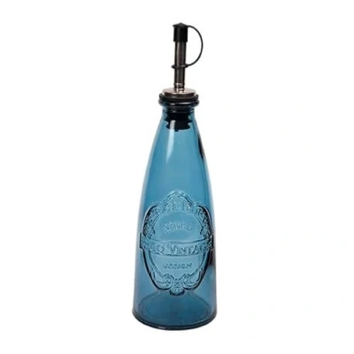 Image of Dexam Sintra Recycled Glass Oil Drizzler Ink Blue