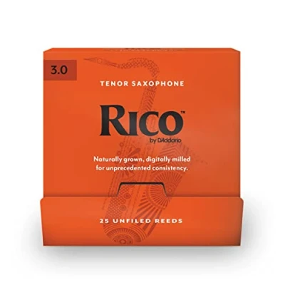 Image of Rico by D&#039;Addario Tenor Saxophone Reeds, 3.0, 25 Count Single Reeds