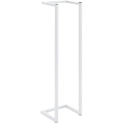Image of vidaXL Towel Rack Sturdy Steel, Wall Mounted, Industrial Style in White Bathroom Holder, Easy to Assemble 25x20x95 cm