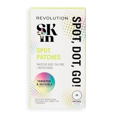 Image of Revolution SKin, Spot, Dot, Go! Spot Patches, Discreet Pimple Patches With Salicylic Acid &amp; Tea Tree, Vegan Cruelty Free, 60 Per Box