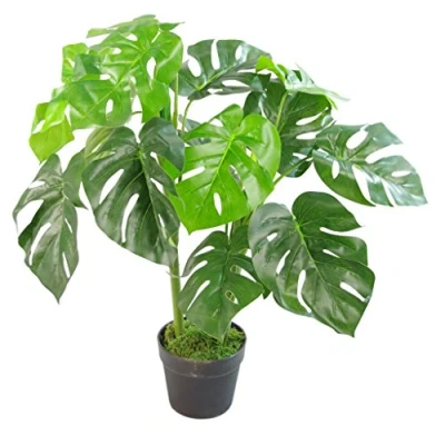 Image of LEAF 7151 Artificial Monstera Plant 80cm Black Pot