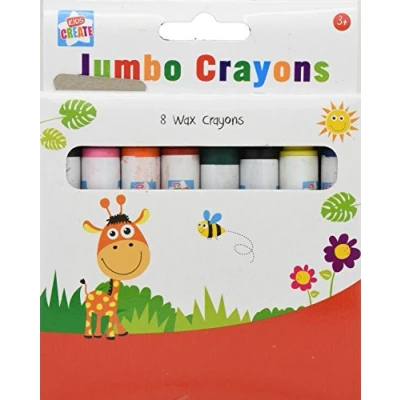 Image of Anker Kids Create, Arts &amp; Crafts, 10pk Jumbo Crayons, Assorted, 29.7x21x2 cm