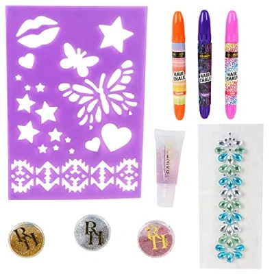 Image of Toyland® Rainbow High Hair Chalk Studio Colour, Ombre, Glitter &amp; Style! Girls Dressing Up