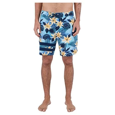 Image of Hurley Men&#039;s Phantom eco Block Party 18&#039; Swimsuit, H4026, 36 UK