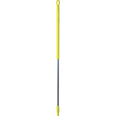 Image of Vikan 29376 Aluminium Handle, Yellow, 31mm Diameter, 1510mm Length