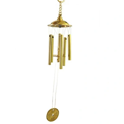 Image of fengshuisale Feng Shui Brass 6 Rod All Metal Windchime W Free Red String Bracelet J2004