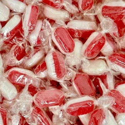 Image of Strawberry &amp; Cream (Wrapped) Victorian Gift Jar by The Gourmet Sweet Company