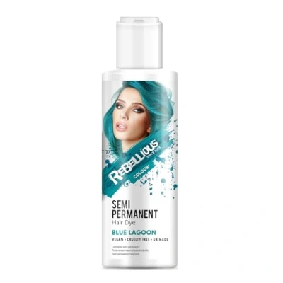 Image of Rebellious Colours Vegan Semi Permanent Hair Dye Colour 100ml (Blue Lagoon)