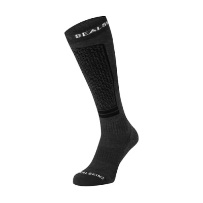 Image of SEALSKINZ Northwold Solo Knee Length Thermal Ski Sock Skiing &amp; Winter Sports Merino Wool Absorbs Shock