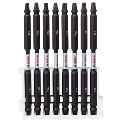 Image of Bosch Accessories 8pcs. Double Screwdriver Set (Impact Control, T Bits, Length 110mm, Pick and Click, Accessory Impact Drill)
