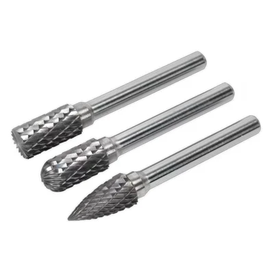 Image of Sealey Tungsten Carbide Rotary Burr Set 3pc
