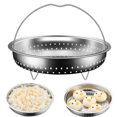 Image of Steamer Baskets for Cooking Stainless Steel Food with Handle Utensils, Pot Accessories Steaming &amp; Vegetables