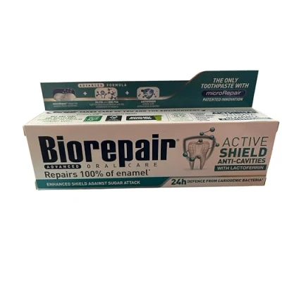 Image of Biorepair Advanced&quot;Scudo Attivo&quot; (Active Shield) Toothpaste with microRepair 2.5 fl.oz (75ml) Tubes (Pack of 4)