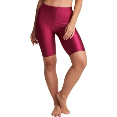 Image of undercover lingerie Ladies Shiny Lycra Cycling Shorts Maroon XXL