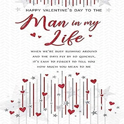 Image of Regal Publishing Modern Valentine&#039;s Card Man in My Life 9 x 6 inches