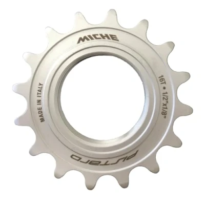 Image of Miche 1/8 Integrated Fixed Track Sprocket, Matte Silver, 16t