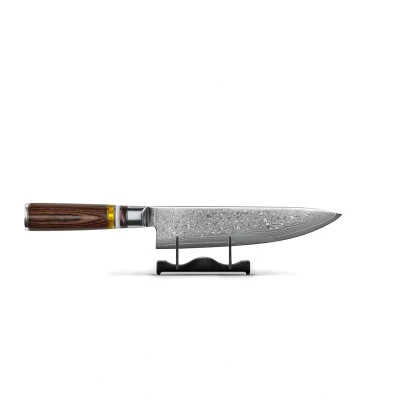 Image of Japanese damacus chef&#039;s knife 20cm Micarta Jewels