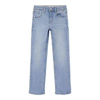 Image of Name it Nkmryan Straight leg jeans for kids, Size: 8y, Blue