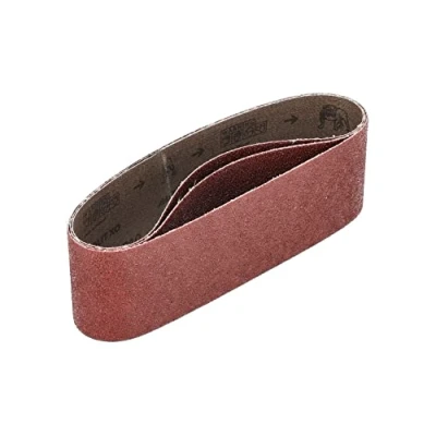 Image of Mirka Red 3 pcs fabric sanding belts 75x533mm / grit P40 high quality belt for sander wood and metal