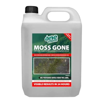 Image of One Chem Moss Gone killer 5 Litre, Suitable on Paths, patios and hard surfaces