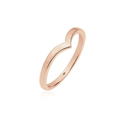 Image of Elli Ring Ladies V Shape Stacking Trend in 925 Sterling Silver