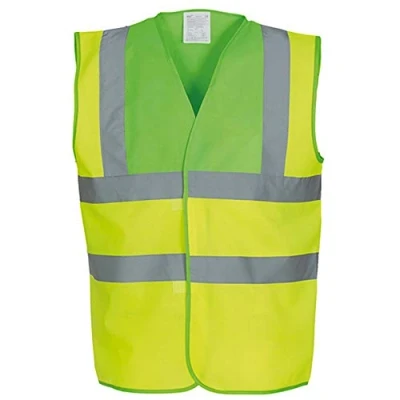Image of Yoko Unisex Premium Hi Vis Waistcoat Vest / Jacket (3XL) (Hi Yellow/Lime)