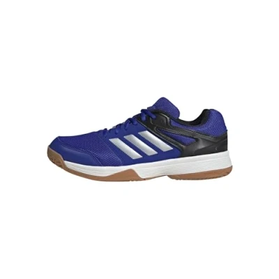 Image of adidas Performance Speedcourt Indoor Training shoe Lucid blue silver metallic gum, Size: 5, gum Textile/synthetics