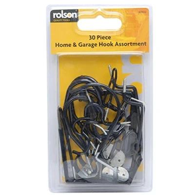 Image of Rolson 60902 30 pc Home &amp; Garage Hook Set