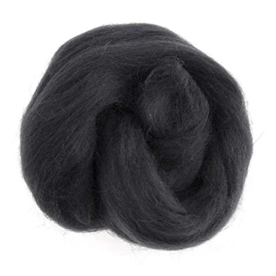 Image of Trimits Natural Felting Roving Wool, Graphite, 10 g