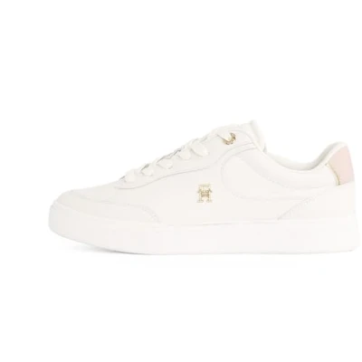 Image of Tommy Hilfiger Essential CHIC Court Trainers, Women&#039;s, Size: 3.5, Ancient white Leather